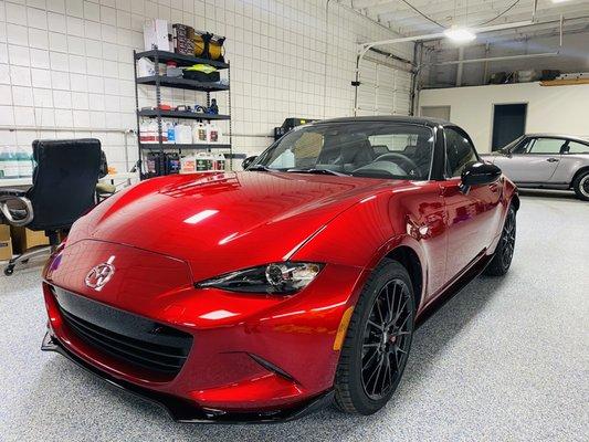 My new 2022 Miata Club Sport AFTER the coating was added.