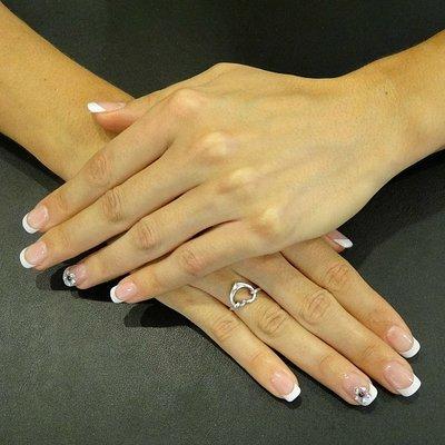 Airbrushed Shellac French Manicure