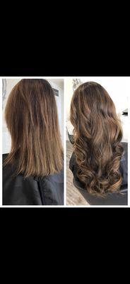 Before and After beautiful extension transformation