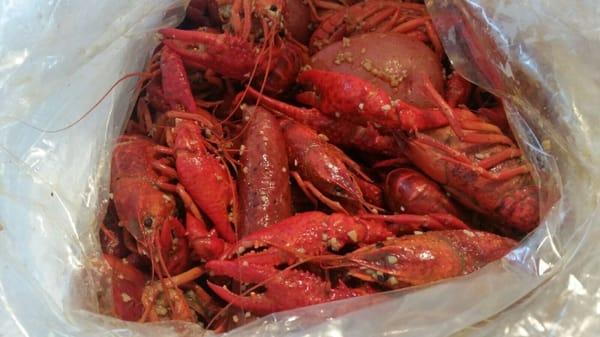 Garlic butter crawfish