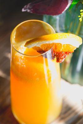 Mimosa made with fresh-squeezed orange juice.