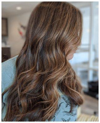 Babylights,  long layers  finished with beach waves