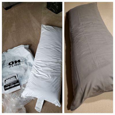 It's here, Body Pillow for back/ hips, 2 Gray Covers. On Sale, 30% off coup, + 15% bedding, less $10 Cash, FREE Ship = $14.42 !   6/26/2024