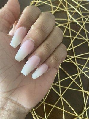 Pink & white ombré by Vickie