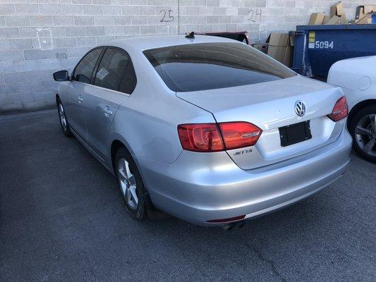 Left quarter panel repaired