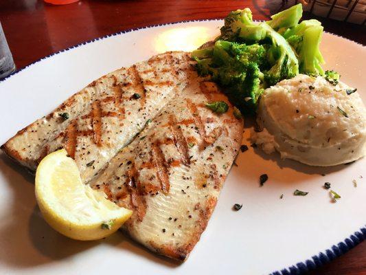 Perfectly Grilled Fish * Rainbow Trout w/ Mashed Potatoes and Broccoli