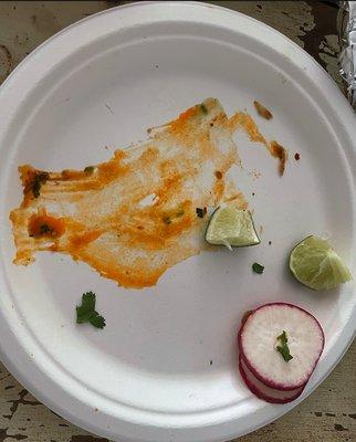 what was left of the al pastor taco by the time I could take a photo.