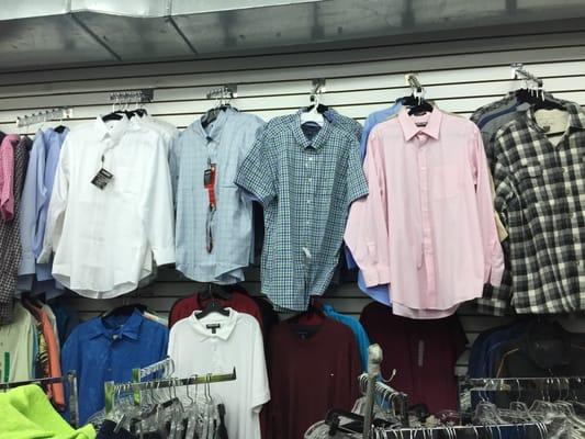 Name brand men's apparel