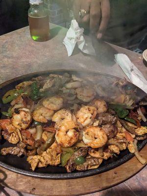 Fajitas with shrimp