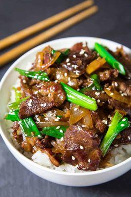 Traditional Mongolian beef (Not what I got at China Top!).