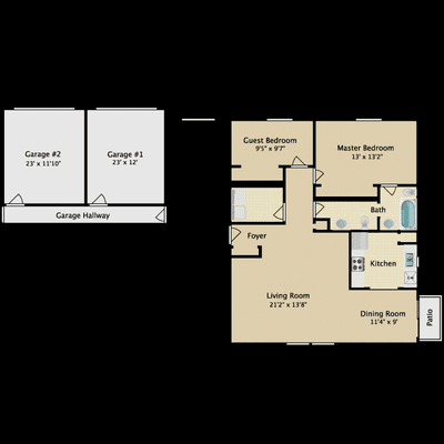 Two Bedroom Two Bath