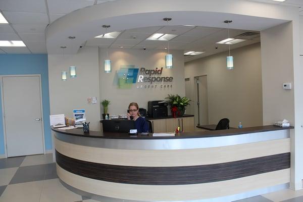 Our friendly reception desk