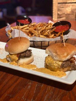 Sliders and fries