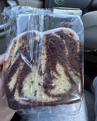 Red Velvet Loaf Slice.