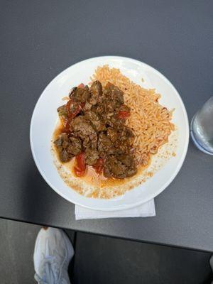 Beef and rice dish