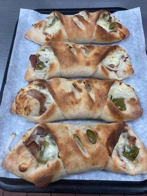 Sausage pepper and onion roll