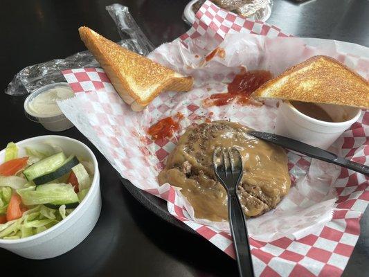 Inhaled my tasty French Fries too fast to photograph, but this Hamburger Steak was good too!