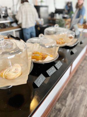 Baked goods on the counter