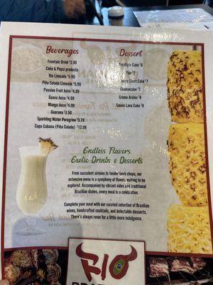 Menu back