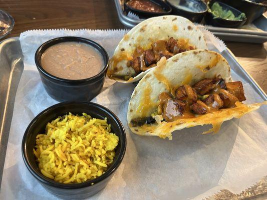 Sweet potato taco platter