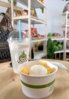 Coconut water & customize dessert