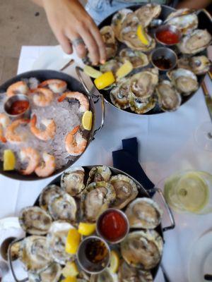 Oysters and shrimp for a dollar