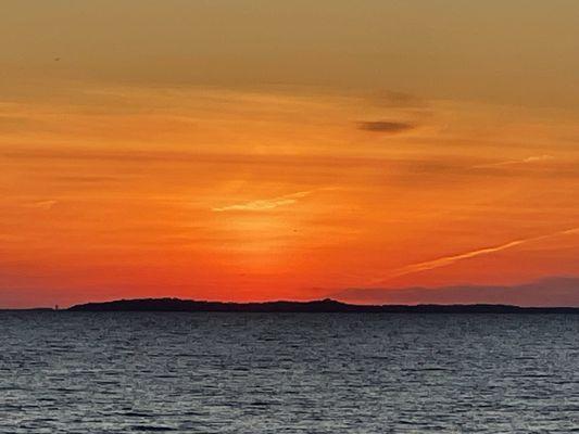 Sunset view from patio.