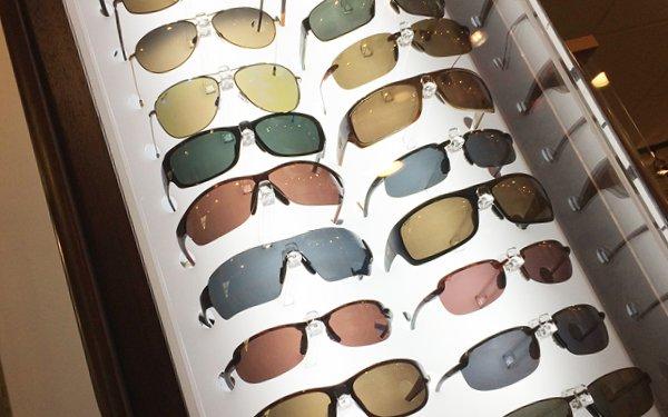 Browse and try on a variety of sunglasses from top-of-the-line brands.