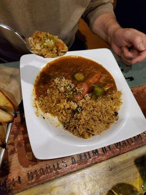 Gumbo with shrimp and sausage