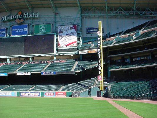 Foul Pole Signs Cut From 3/16" Alum and Digital Print Applied to Surface with Yellow Vinyl on Back