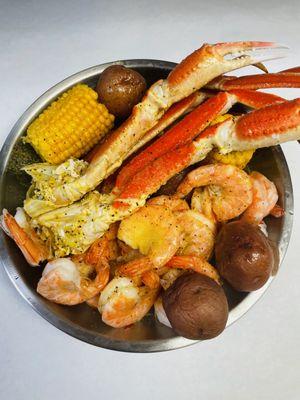 Snow Crab and Headless Shrimp Boil