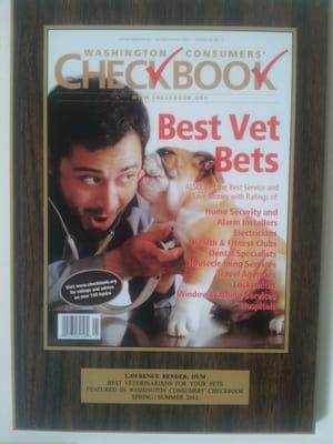 "BEST VET" - Rated by Washington Consumer Checkbook