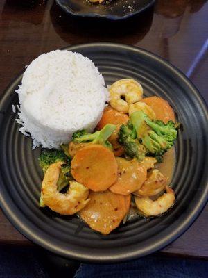 Yellow curry shrimp