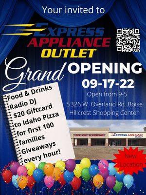 Grand Opening of new store Sept. 17th!