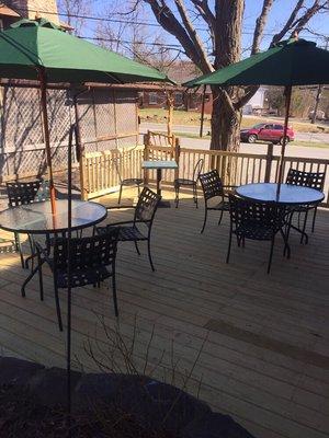 Our new outdoor eating area