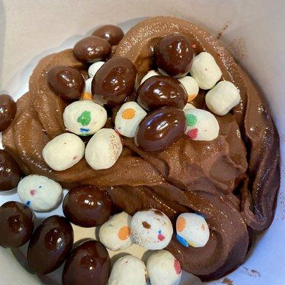 Cupcake bites and chocolate covered peanuts