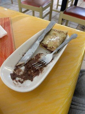 Nutella, banana crepe