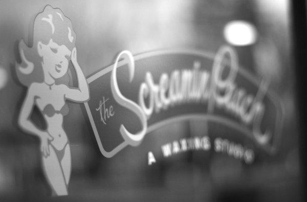 The Screamin Peach Waxing Studio Sign