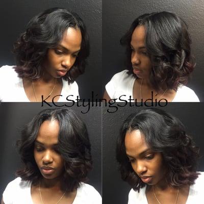 This style can be sewn in Bonded In and done on your natural hair