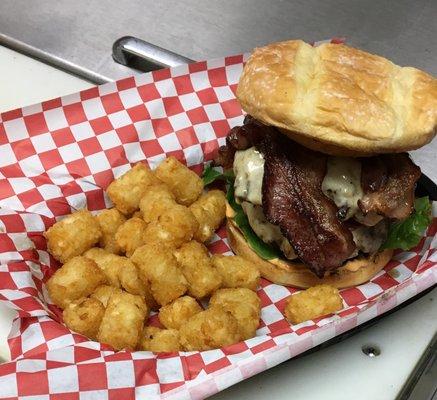 The Motherload our double patty burger with all the fixings