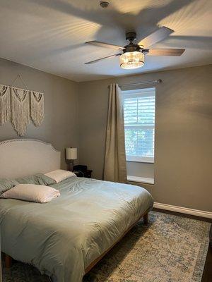 Master bedroom ceiling fan install