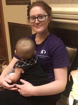 Nanny Amber working in the Baby  Room at The Majestic Passover Event 2018! #EventNannyService #GreenValleyRanchResort