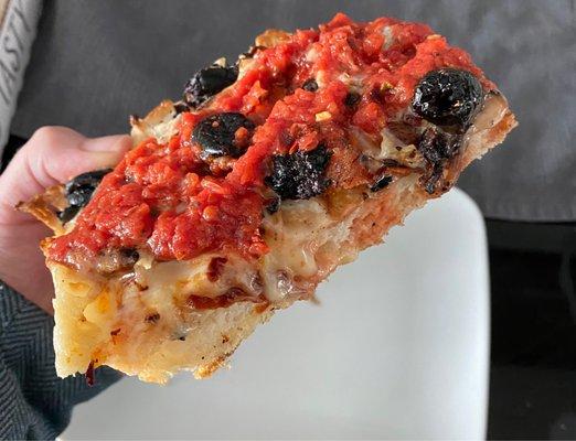 See how the toppings are perfectly integrated into the best crust ever?