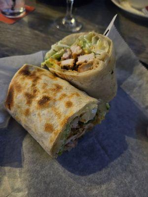 Cajun chicken wrap