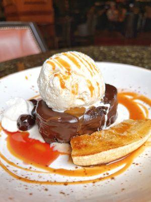 Hot Fudge Brownie with Ice Cream