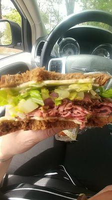 My pastrami sandwhich from today. Seriously amazing!