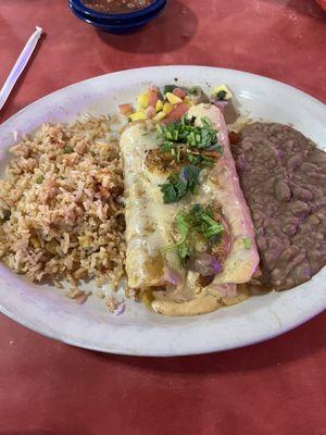 Shrimp enchiladas