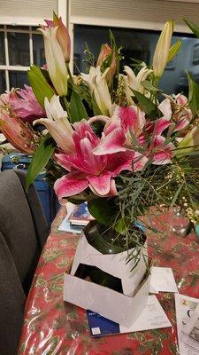 Beautiful bouquet of lillies