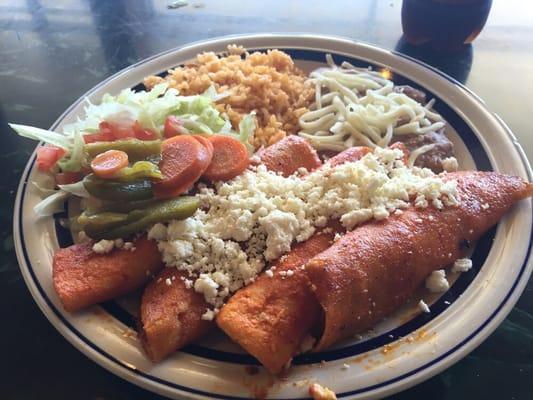 Enchiladas Rojas.  Yum!