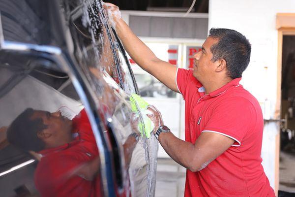 We wash your car for FREE so you can hit the road right away!